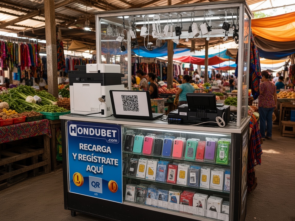 Kiosco de celulares con Hondubet